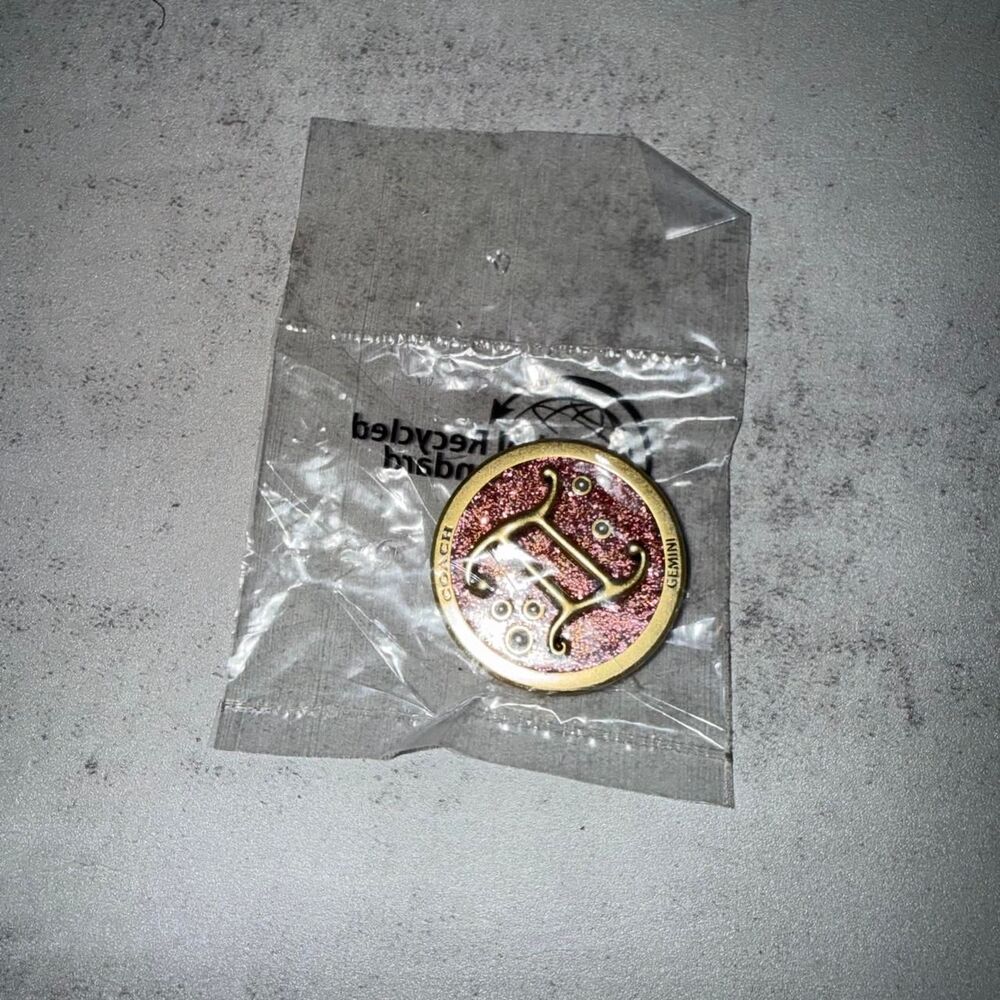 Coach Gemini Zodiac Souvenir DIY Pin Charm Bag Accessory